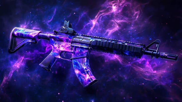 Decorative CS:GO gun skin featuring intricate patterns and vibrant colors